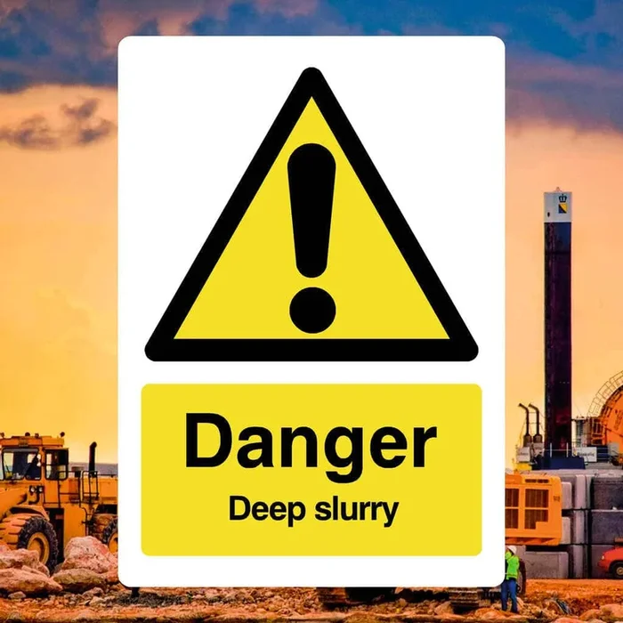 Deep Slurry Warning Sign