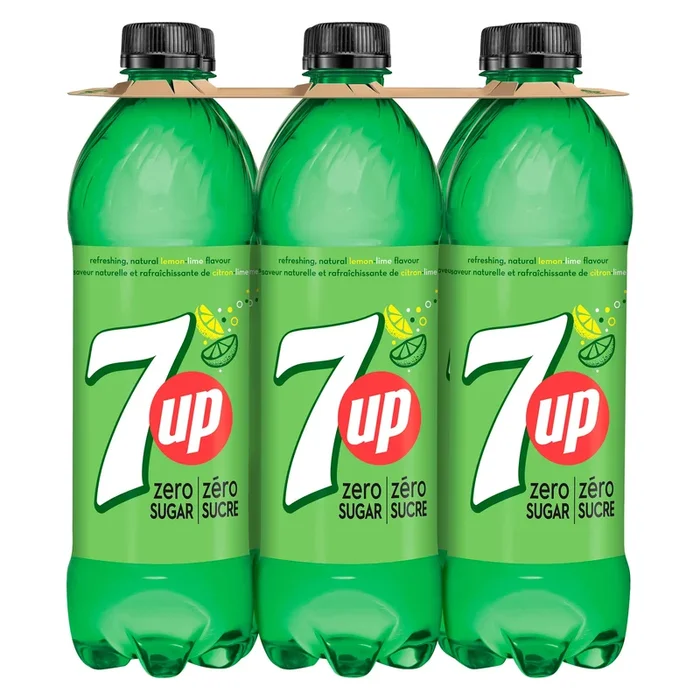 Diet 7Up Lemon Lime Sugar Free Soda, 6-Pack, 710-mL