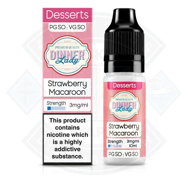 Dinner Lady Desserts 50/50 Strawberry Macaroon 10ml