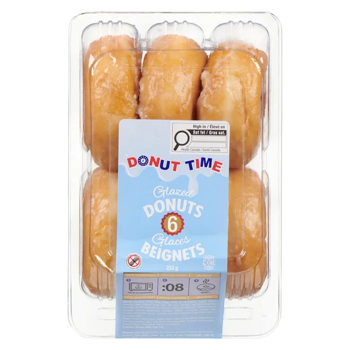 Donut Time Glazed Donuts, 6-Pack, 250 g