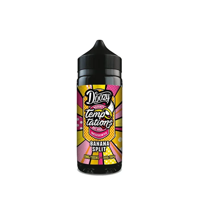 Doozy Vape Co Temptations Banana Split 100ml Shortfill E-Liquid