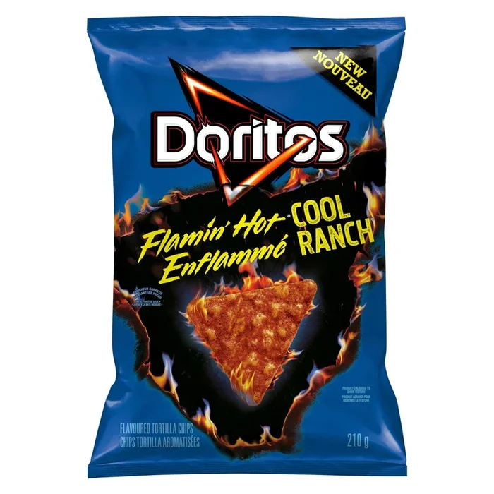 Doritos Flamin’ Hot Cool Ranch Flavoured Tortilla Chips, 210-g