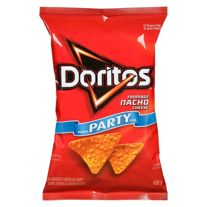 Doritos Nacho Cheese Flavoured Tortilla Chips Party Size, 400-g