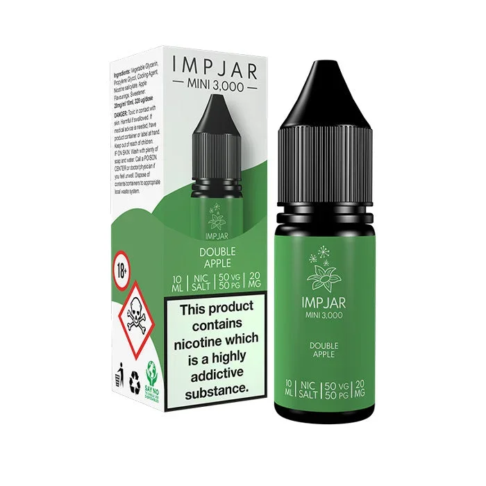 Double Apple 10ml Nic Salt E-Liquid by Imp Jar