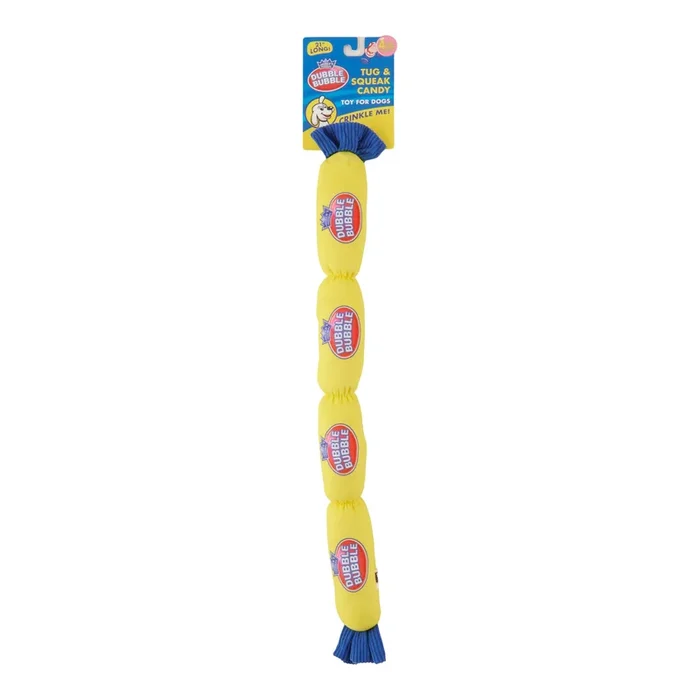 Double Bubbly with Rope Plush Dog Toy