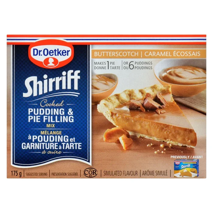 Dr. Oetker Shirriff Butterscotch Cooked Pudding and Pie Filling Mix – 175g