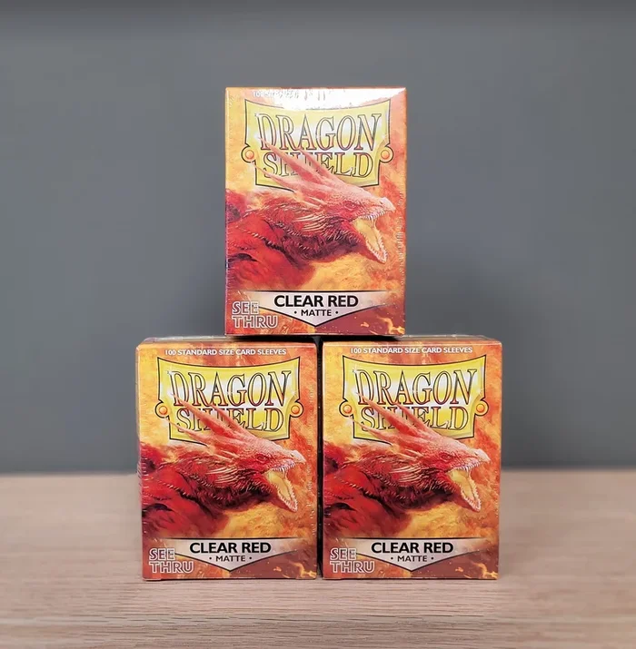 Dragon Shield Deck Protector – Matte Clear Red 100 CT