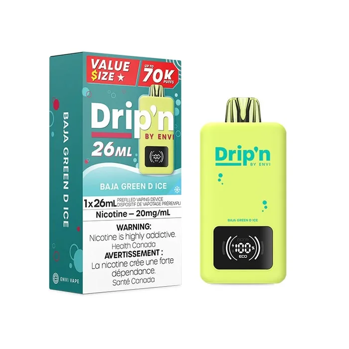 Drip’n by Envi 26ML Disposable – Baja Green D Ice (AB)