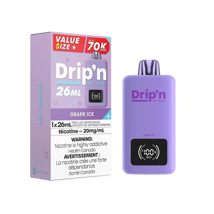 Drip’n by Envi 26ML Disposable – Grape Ice
