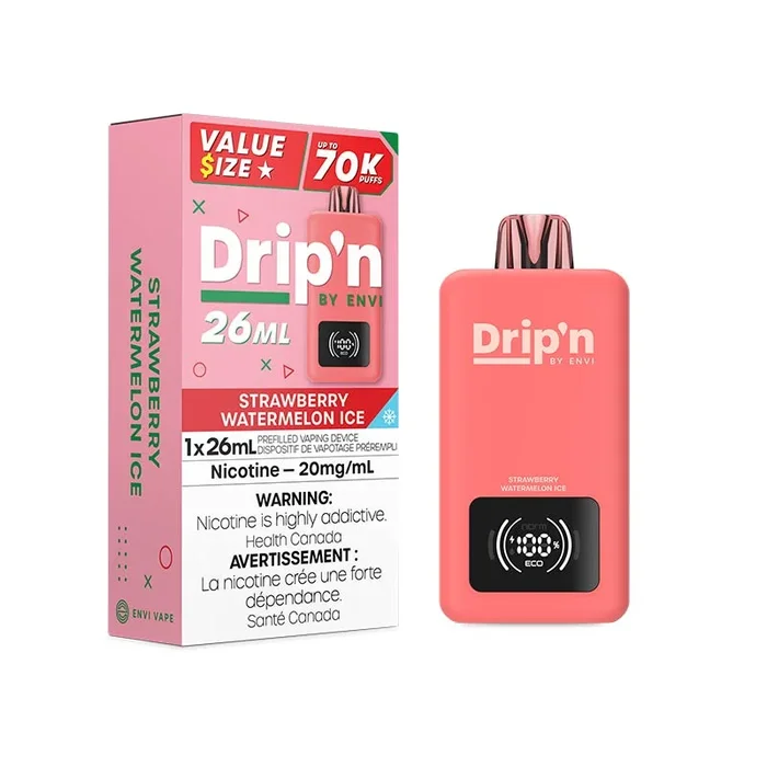 Drip’n by Envi 26ML Disposable – Strawberry Watermelona Ice (AB)