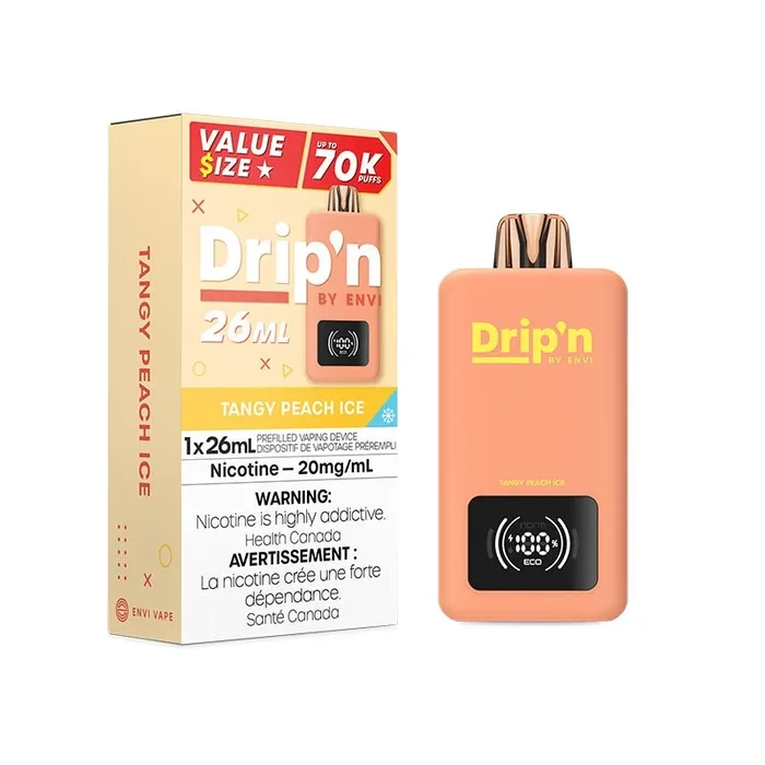 Drip’n by Envi 26ML Disposable – Tangy Peach Ice (MB)