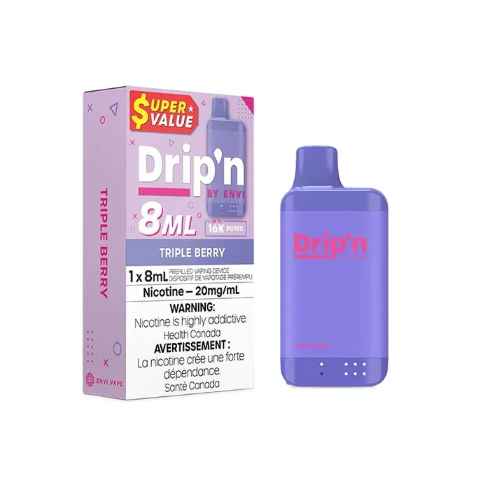 Drip’n by Envi 8ML Disposable – Triple Berry (AB)