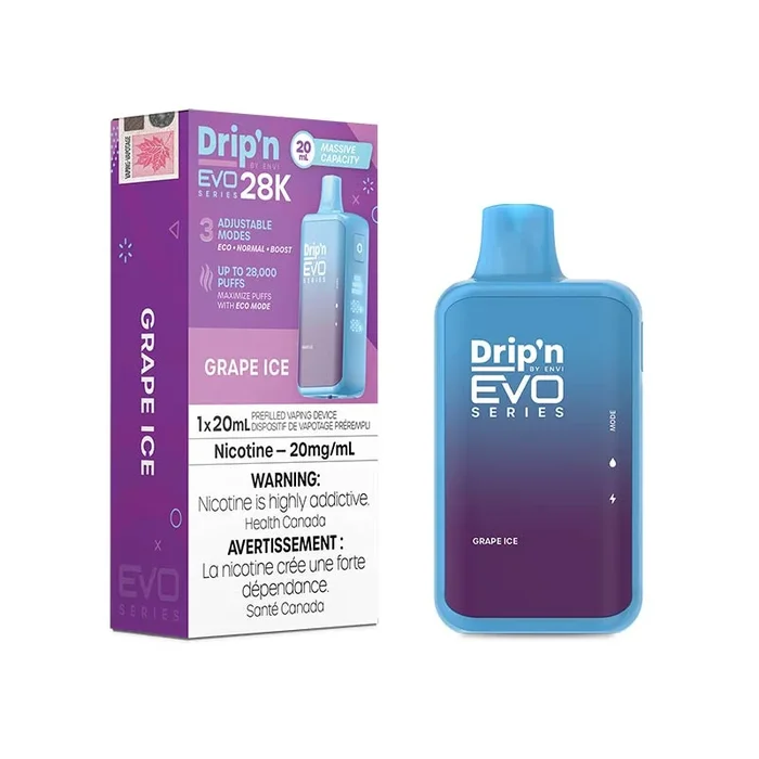 Drip’n by Envi EVO Series 28K Disposable – Grape Ice
