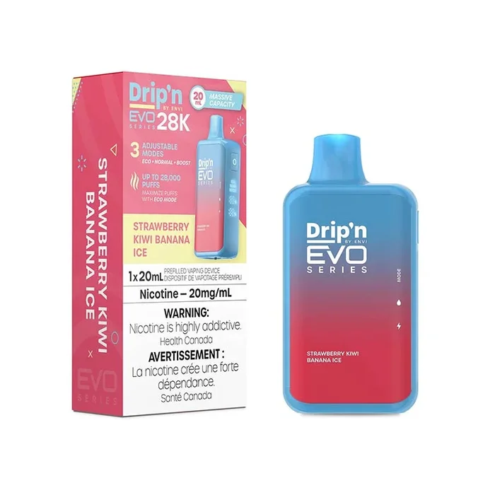 Drip’n by Envi EVO Series 28K Disposable – Strawberry Kiwi Banana lce (ON)
