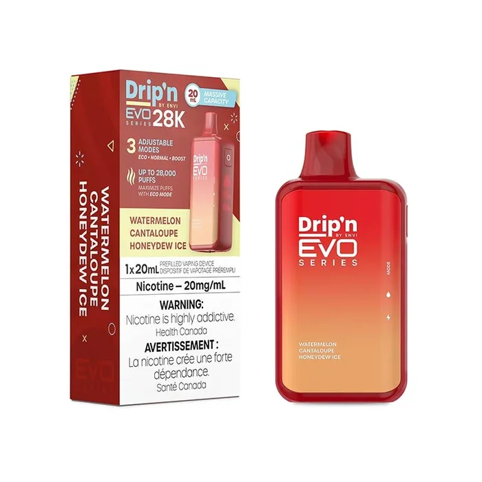 Drip’n by Envi EVO Series 28K Disposable – Watermelon Cantaloupe Honeydew lce