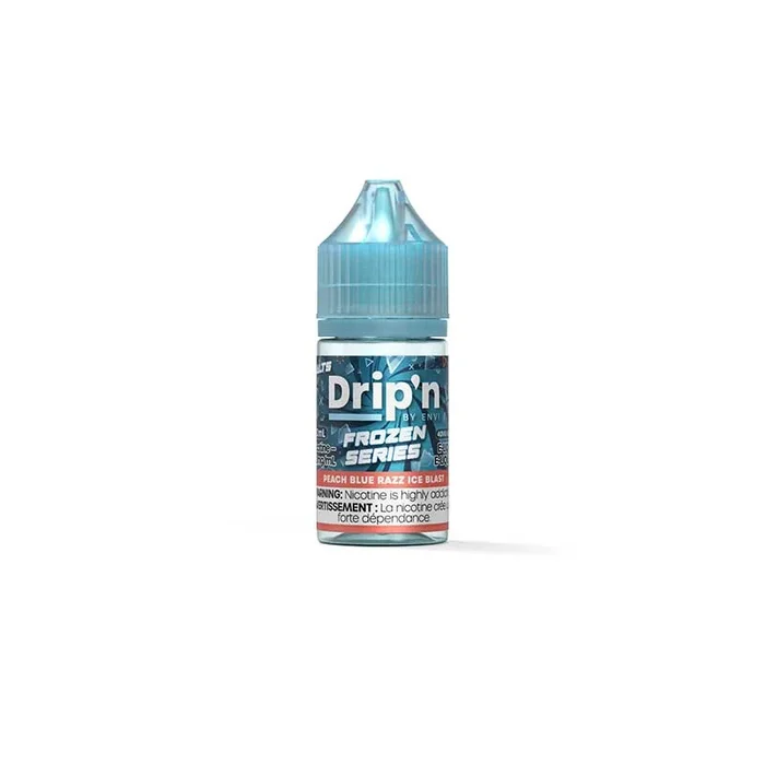 Drip’n by Envi Frozen Salt Juice – Peach Blue Razz Ice Blast (MB)