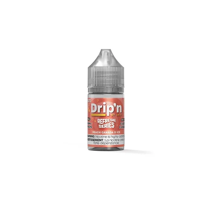 Drip’n by Envi Refresh Salt Juice – Peach Canada D Ice (AB)