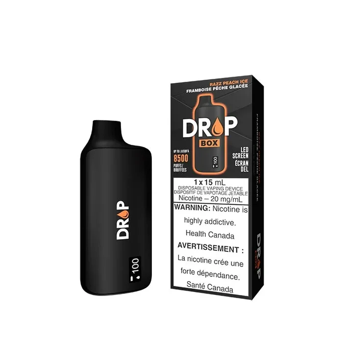 DROP BOX Disposable – Razz Peach Ice
