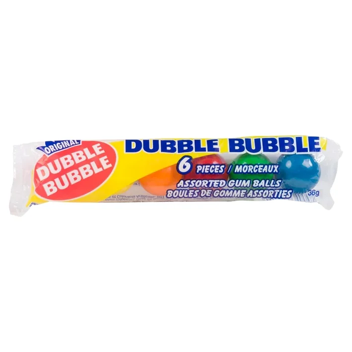 Dubble Bubble Assorted Gum Balls 6pk. – 36g