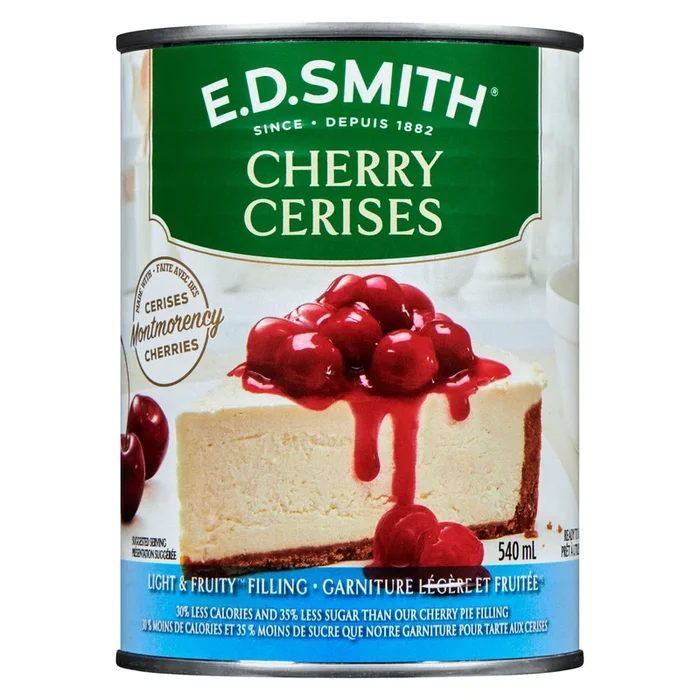E.D. Smith Light & Fruity Cherry Filling, 540-ml