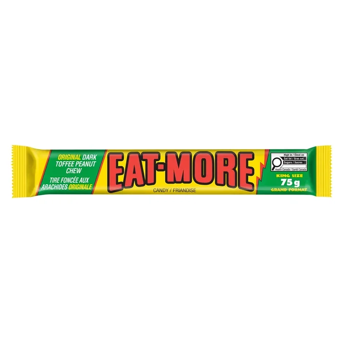 Eat-More Candy Original Dark Toffee Peanut Chew King Size, 75 g