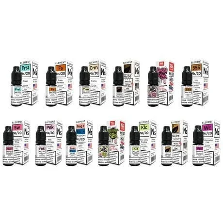 Element NS Nic Salt 10ml Juice Range