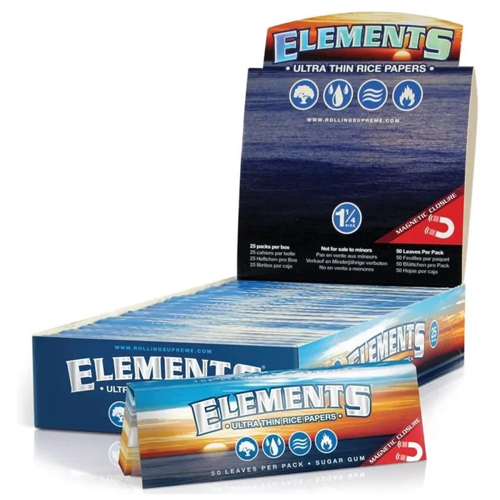 Elements Ultra Rice Paper Slow Burning Magnet pack