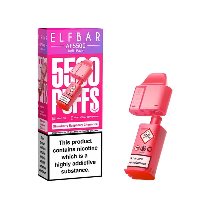 Elf Bar AF5500 Strawberry Raspberry Cherry Ice Refill Pod