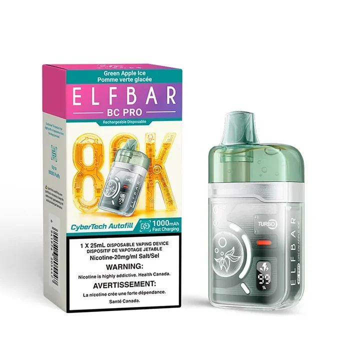 ELF Bar BC Pro 80K Disposable – Green Apple Ice (ON)