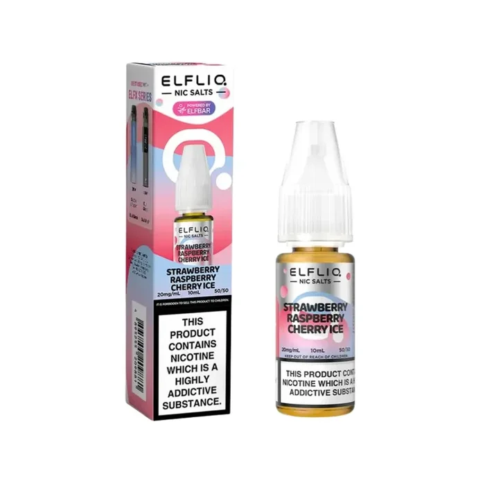 Elf Bar Elfliq Strawberry Raspberry Cherry Ice 10ml Nic Salt E-liquid