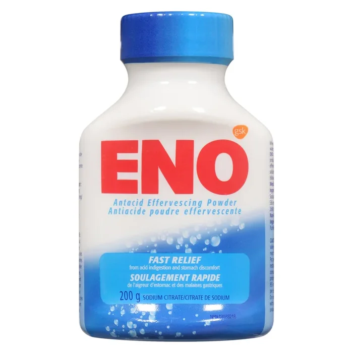 ENO Sodium Citrate Antacid Effervescing Powder, 200-g