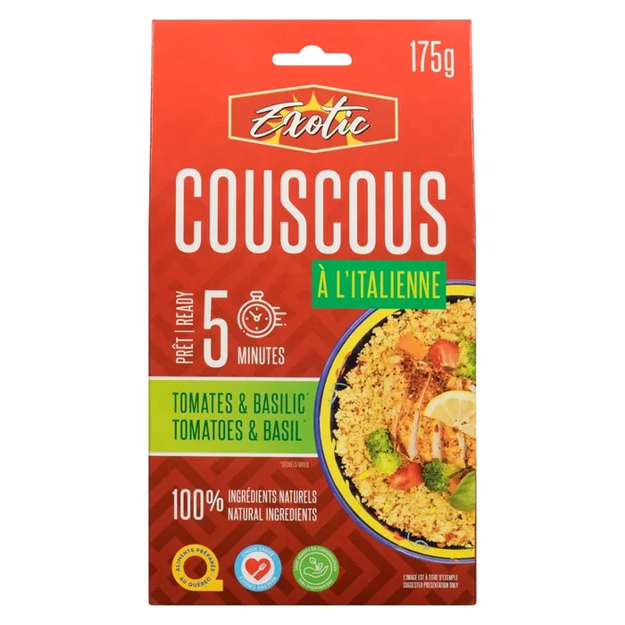 Exotic Dried Tomato and Basil Couscous, 175-g