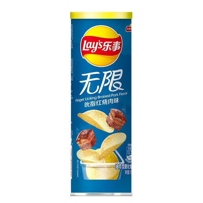 Exotic Lays Stax Finger Licking Braised Pork Flavor (China)