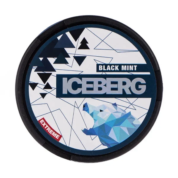 Extreme Black Mint Nicotine Pouches by Iceberg