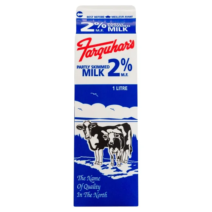 Farquhar’s Partly Skimmed Milk 2% M.F., 1-L