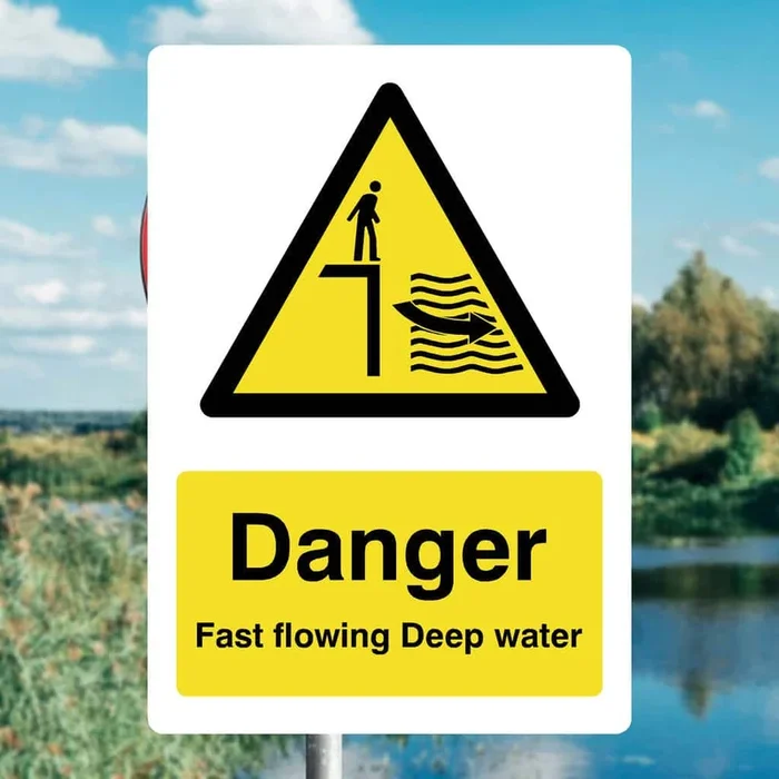 Fast Flowing Water Sign
