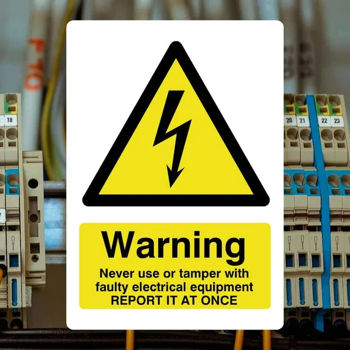Faulty Equipment Warning Sign