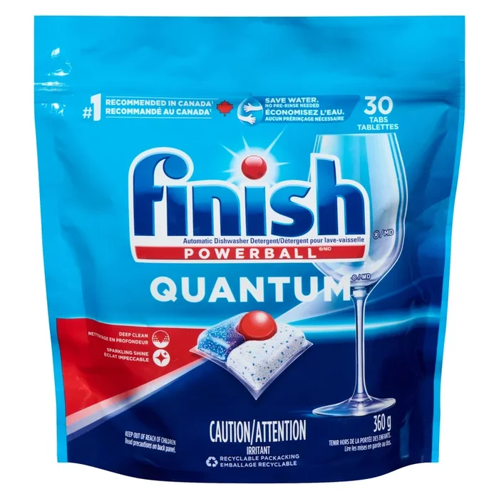Finish Powerball Quantum Automatic Dishwasher Detergent, 30-Tabs, 360-g