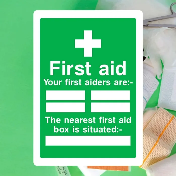 First Aiders First Aid Box Sign