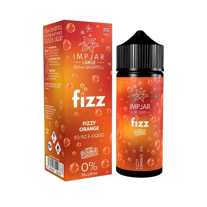 Fizzy Orange 100ml Shortfill by Imp Jar Fizz