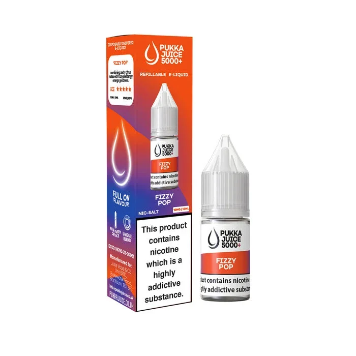 Fizzy Pop 10ml Nic Salt E-Liquid by Pukka Juice 5000+