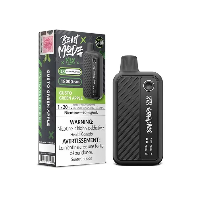 Flavour Beast Beast Mode Max 18K Disposable – Gusto Green Apple