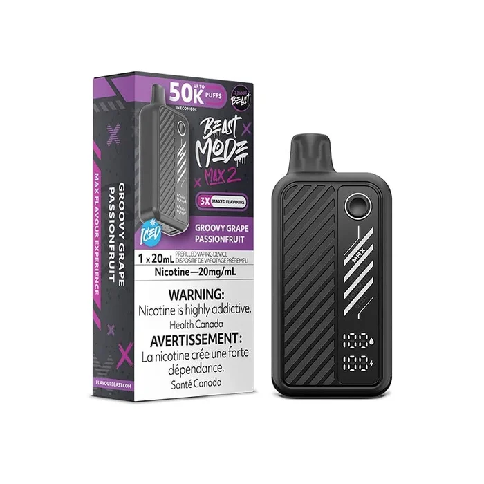 Flavour Beast Beast Mode Max 2 Disposable – Groovy Grape Passionfruit Iced (AB)