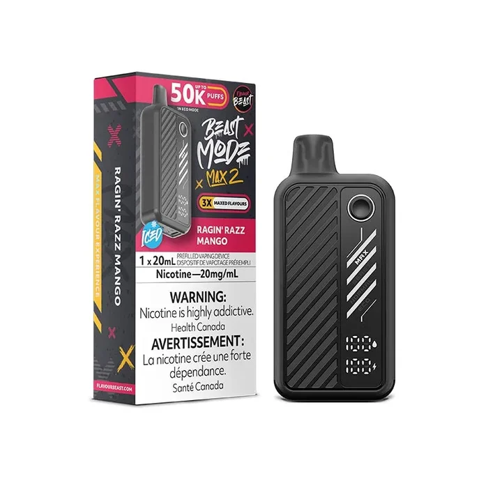 Flavour Beast Beast Mode Max 2 Disposable – Ragin’ Razz Mango Iced