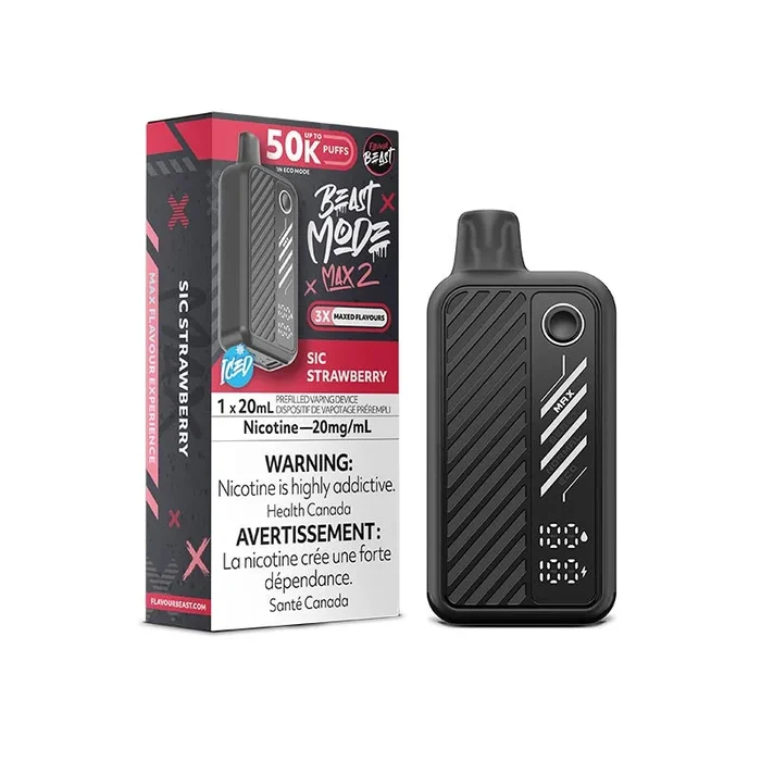 Flavour Beast Beast Mode Max 2 Disposable – Sic Strawberry Iced (MB)
