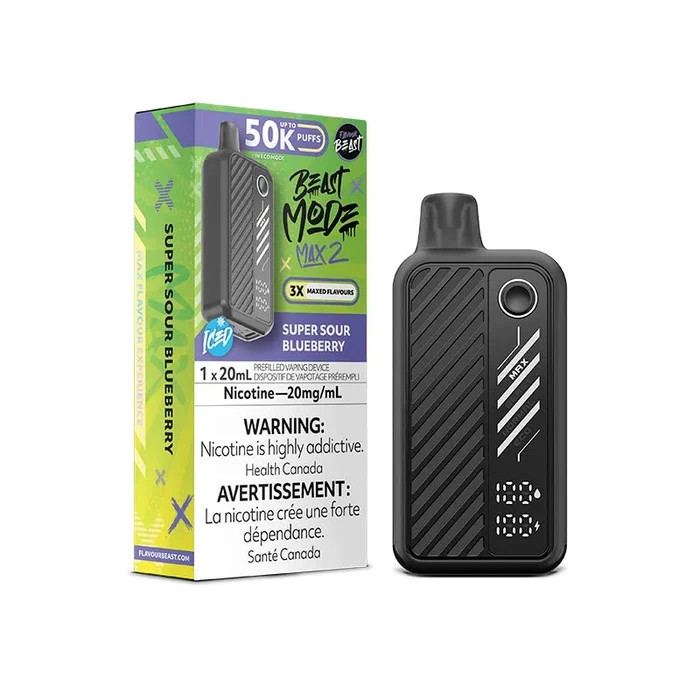 Flavour Beast Beast Mode Max 2 Disposable – Super Sour Blueberry Iced (ON)