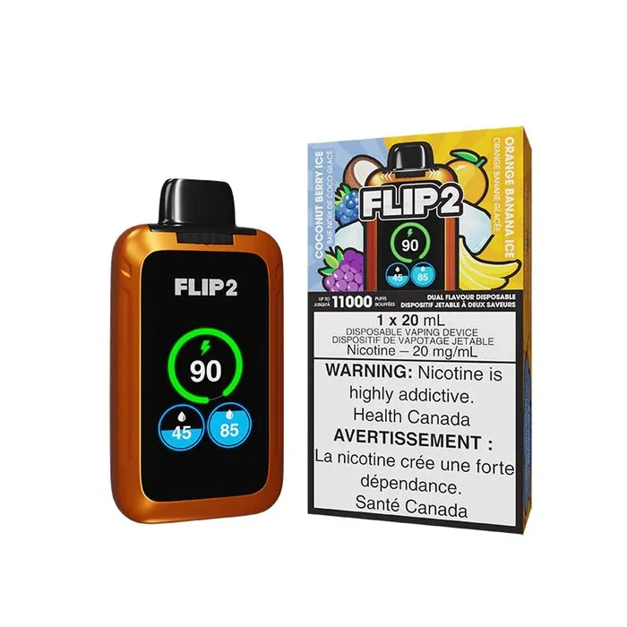 Flip 2 Disposable – Coconut Berry Ice & Orange Banana Ice (ON)