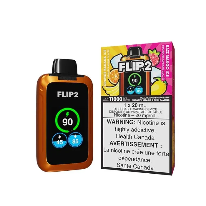 Flip 2 Disposable – Orange Banana Ice & Razz Mango Ice (ON)