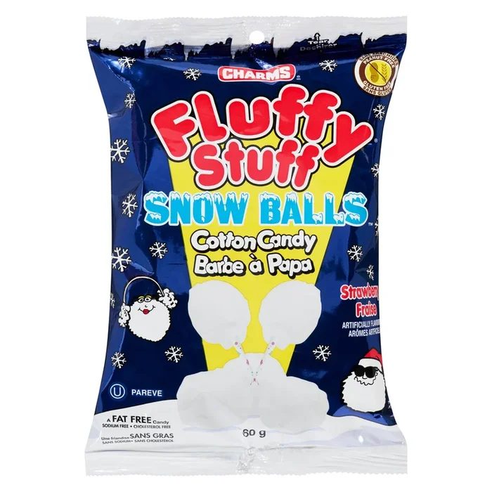 Fluffy Stuff Snowball Strawberry Cotton Candy, 60 g