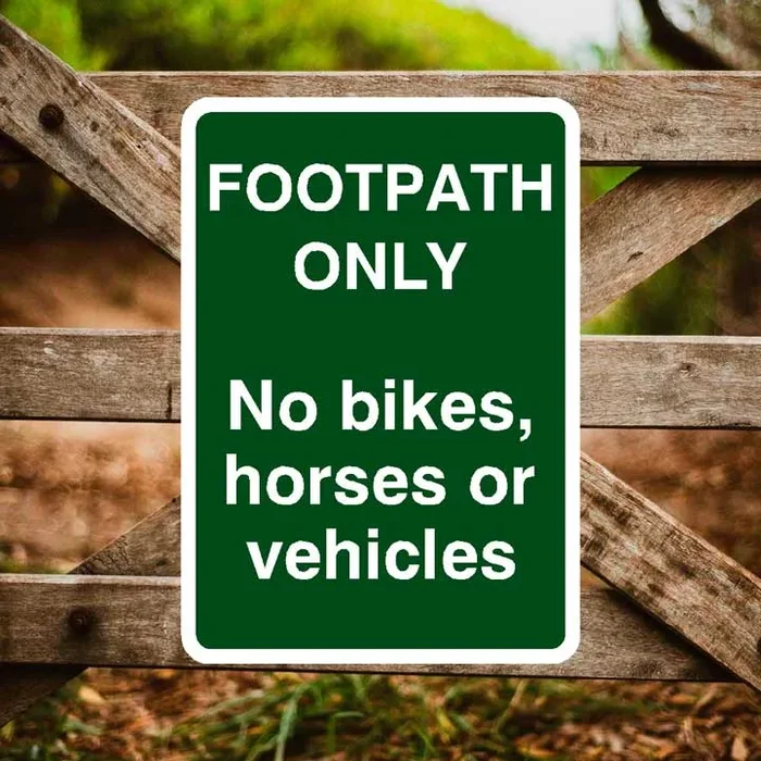 Footpath Only Portrait Sign